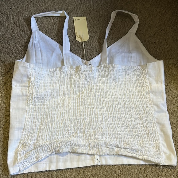 White cotton crop top - Picture 4 of 6